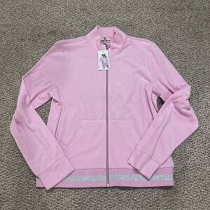 Juicy Couture Light Pink Bomber Jacket with Silver Accents